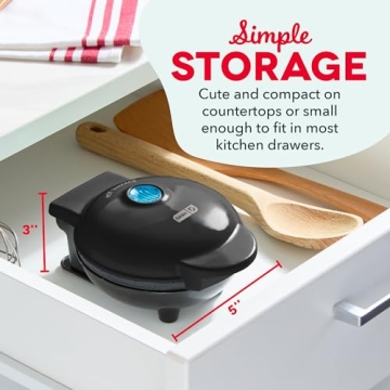 Compact DASH Mini Waffle Maker for Easy Homemade Waffles