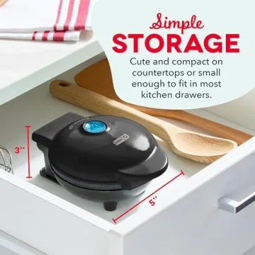 Compact DASH Mini Waffle Maker for Easy Homemade Waffles