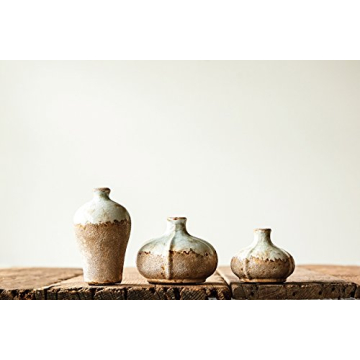 Elegant Creative Co-Op Terracotta Vases Set of 3 Sizes