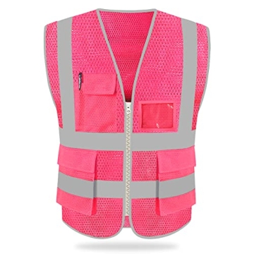 HYCOPROT High Visibility Reflective Safety Vest with Pockets