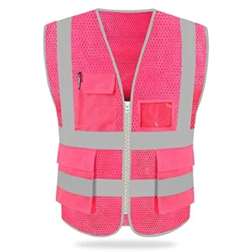 HYCOPROT High Visibility Reflective Safety Vest with Pockets