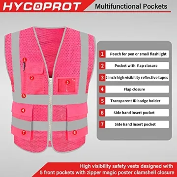 HYCOPROT High Visibility Mesh Safety Reflective Vest