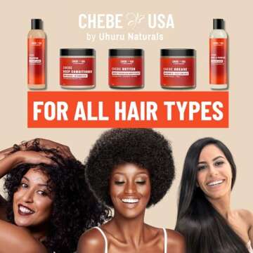 Uhuru Naturals Chebe Hair Butter for Healthy, Long Hair Treatment