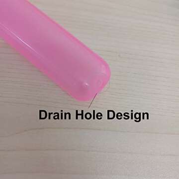 Medsuo 4pcs Plastic Toothbrush Case Travel Cover Holder Storage (Pink, Blue, Green and White)