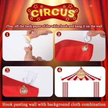 Preboun 3 Pcs Circus Tent Decorations for Parties