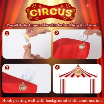 Preboun 3 Pcs Circus Tent Decorations for Parties
