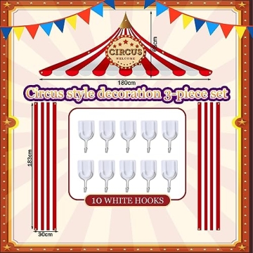 Preboun 3 Pcs Circus Tent Decorations for Parties