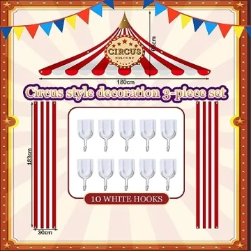 Preboun 3 Pcs Circus Tent Decorations for Parties