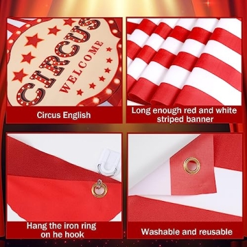 Preboun 3 Pcs Circus Tent Decorations for Parties