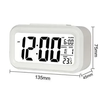 TXY LED Digital Alarm Clock Backlight Snooze Mute Calendar Desktop Electronic Bcaklight Table Clocks...