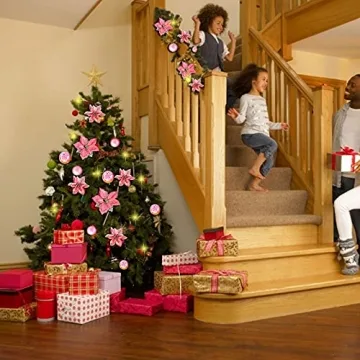 Stunning 8.8ft Pre-Lit Christmas Garland for Home Decor