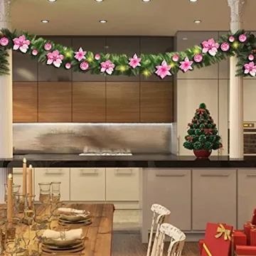 Stunning 8.8ft Pre-Lit Christmas Garland for Home Decor