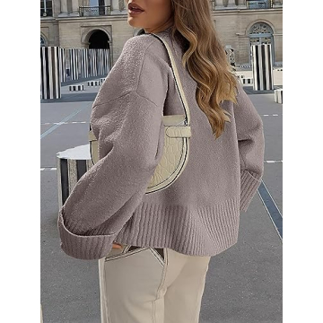 Fuzzy Knit Oversized Sweater for Women - Fall Fashion