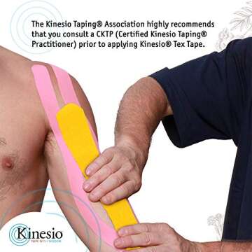Kinesio Taping - Elastic Therapeutic Athletic Tape Tex Gold Light Touch - Fuji Purple – 2 in. x 16 ft