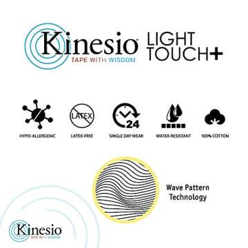 Kinesio Taping - Elastic Therapeutic Athletic Tape Tex Gold Light Touch - Fuji Purple – 2 in. x 16 ft