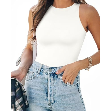 MANGOPOP Tank Top Bodysuit - Versatile Sleeveless Fashion Essential