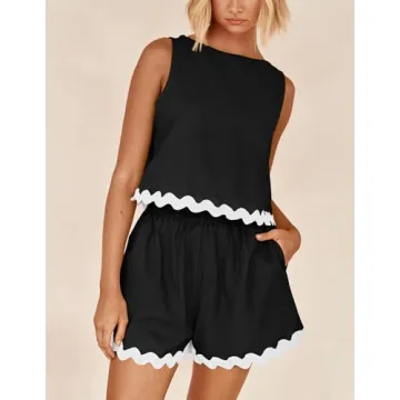 PRETTYGARDEN Women's 2 Piece Beach Vacation Outfits