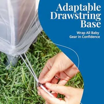 Pack n Play Cover with Zippers – Adaptable Premium Quality Mosquito Net for Stroller, Jogging Stroller, Playpen, Bassinet, Travel Crib – Portable Mosquito Net for Baby, Drawstring Base for Snug Fit
