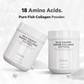 Codeage Marine Collagen Powder - Wild-Caught Hydrolyzed Collagen