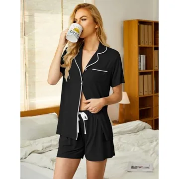 Ekouaer Pajama Set Soft Button Down Pjs for Women