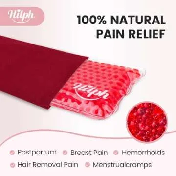 Hilph Perineal Cold Packs, Hot Cold Pack Postpartum Cooling Pad for Vaginal Recovery & Hemorrhoid Pain Relief, Reusable 2 Cooling Maternity Pads with 4 Soft Washable Sleeves for Women After Birth