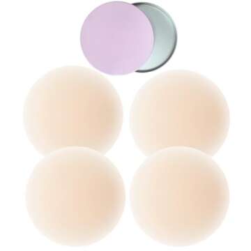 ModoSlim Large Nipple Covers for Women Breast Covers No Show Adhesive Silicone Nipple Pasties Reusable Sticky Breast Petals