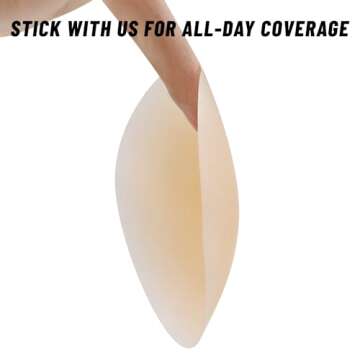 ModoSlim Large Nipple Covers for Women Breast Covers No Show Adhesive Silicone Nipple Pasties Reusable Sticky Breast Petals