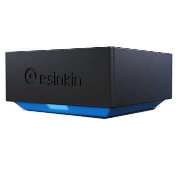 esinkin Bluetooth Audio Adapter for Music Streaming Sound System, Wireless Audio Adapter Works with Smartphones and Tablets, Bluetooth Receiver for Home Stereo