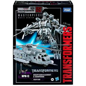 Hasbro Transformers Movie Masterpiece MPM-13 Blackout and Scorponok Action Figures, Gray,(F3094)