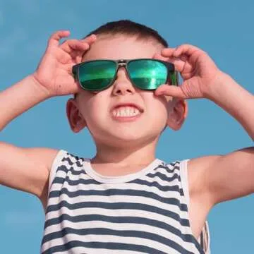 DEAFRAIN Kids Polarized Sunglasses for 5-13 Years