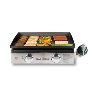 Blackstone 22" Tabletop Griddle w/Stainless Steel Faceplate with 22 inch Water-Resistant 600D Cover