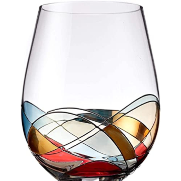 Elegant Stemless Wine Glasses Gift Set for Wine Lovers