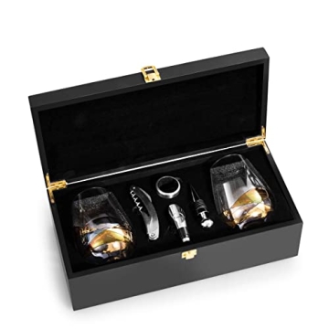 Elegant Stemless Wine Glasses Gift Set for Wine Lovers