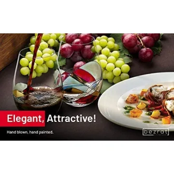 Elegant Stemless Wine Glasses Gift Set for Wine Lovers