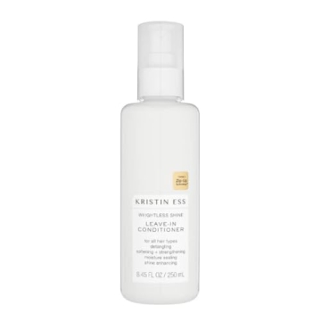 Kristin Ess Hair Castor Oil Leave In Conditioner Spray - Moisture Repair - Anti Frizz Detangler for ...