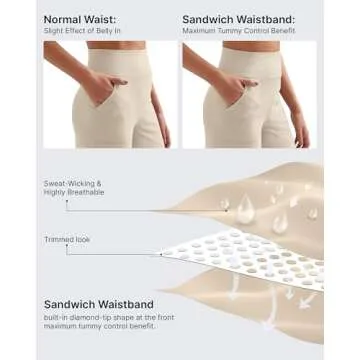 G4Free Women Lounge Wide Leg Pants Ribbed Lightweight Yoga Pants with Pockets Casual Comfy Pants(Light Khaki,XS,28")