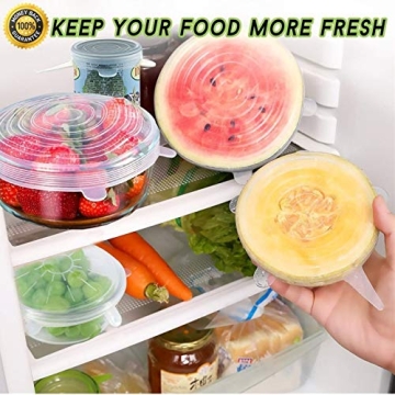 Reusable Silicone Stretch Lids for Eco-Friendly Food Storage