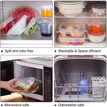 Reusable Silicone Stretch Lids for Eco-Friendly Food Storage