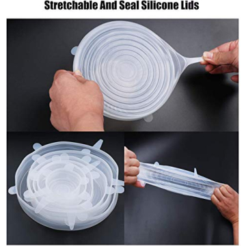 Reusable Silicone Stretch Lids for Eco-Friendly Food Storage