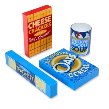 Melissa & Doug Wooden Pantry Products Play Food Set (9 pcs) Pretend Play Kitchen Accessories, Food Sets For Kids Kitchen, Wooden Grocery Sets For Kids Ages 3+