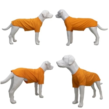 Lovelonglong Basic Dog T-Shirt for Large Dogs Orange XXXXL