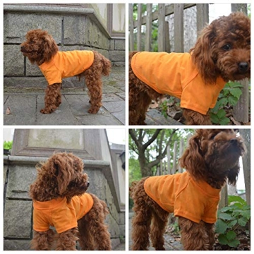 Lovelonglong Basic Dog T-Shirt for Large Dogs Orange XXXXL