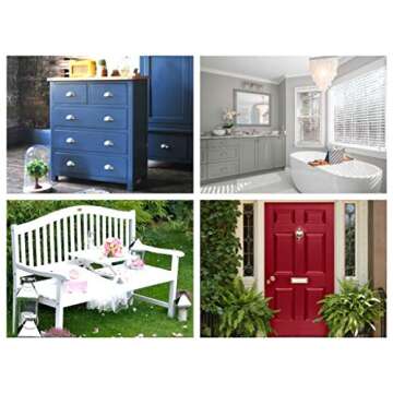 THE ONE Paint & Primer: Most Durable All-in-One Furniture Paint, Cabinet Paint, Front Door Paint, Wall Paint, Bathroom, Kitchen - Fast Drying Craft Paint Interior/Exterior (Black, Matte, 8.5oz)