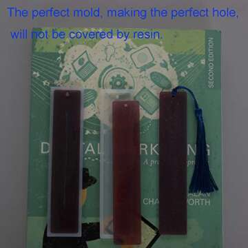 4 Pack DIY Bookmark Resin Mold, Bookmark Silicone Molds, Jewelry DIY Craft Transparent Mold