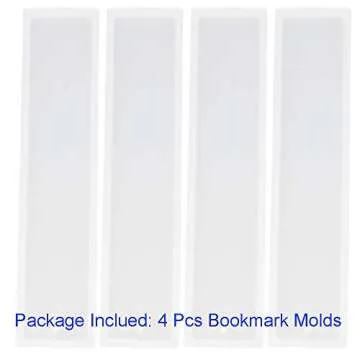 4 Pack DIY Bookmark Resin Mold, Bookmark Silicone Molds, Jewelry DIY Craft Transparent Mold
