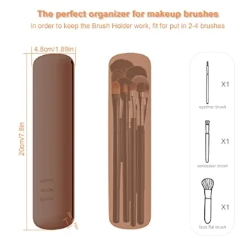 FERYES Silicone Makeup Brush Holder Portable Magnetic Organizer