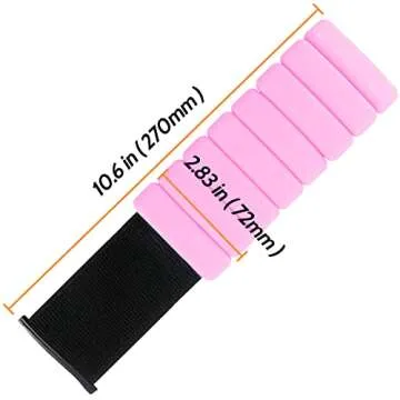 Miayaya Wrist and Ankle Weights Set of 2 (0.5Ib & 1Ib) Strength Training Adjustable Ankle Weights for Women Men Silicone Leg Weights for Home Workout Walking Running Jogging Yoga Dance Fitness (Pink)