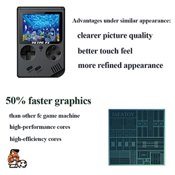 JAFATOY Retro Handheld Console with 168 Games