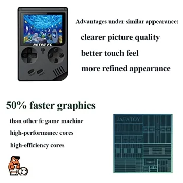 JAFATOY Retro Handheld Console with 168 Games
