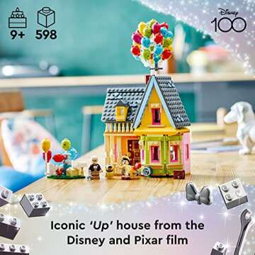 LEGO Disney and Pixar ‘Up’ House, Classic Disney Celebration Building Toy Set for Kids and Movie...